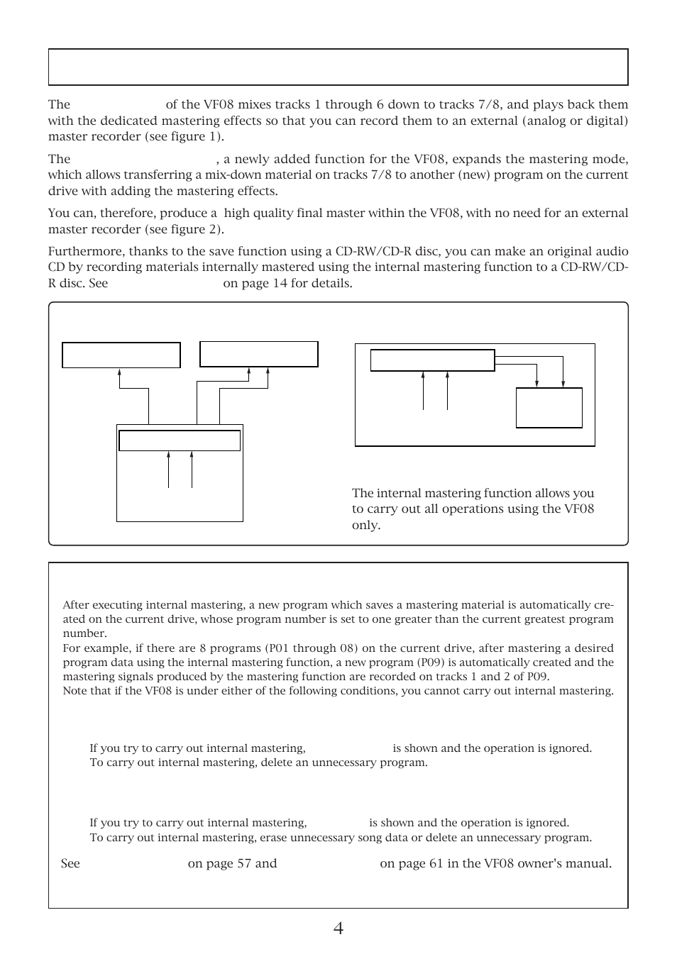 Internal mastering function, Vf08 | Fostex VF08 User Manual | Page 4 / 20