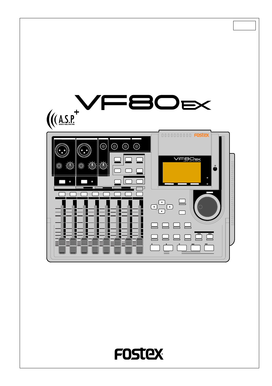 Fostex VF80EX User Manual | 152 pages