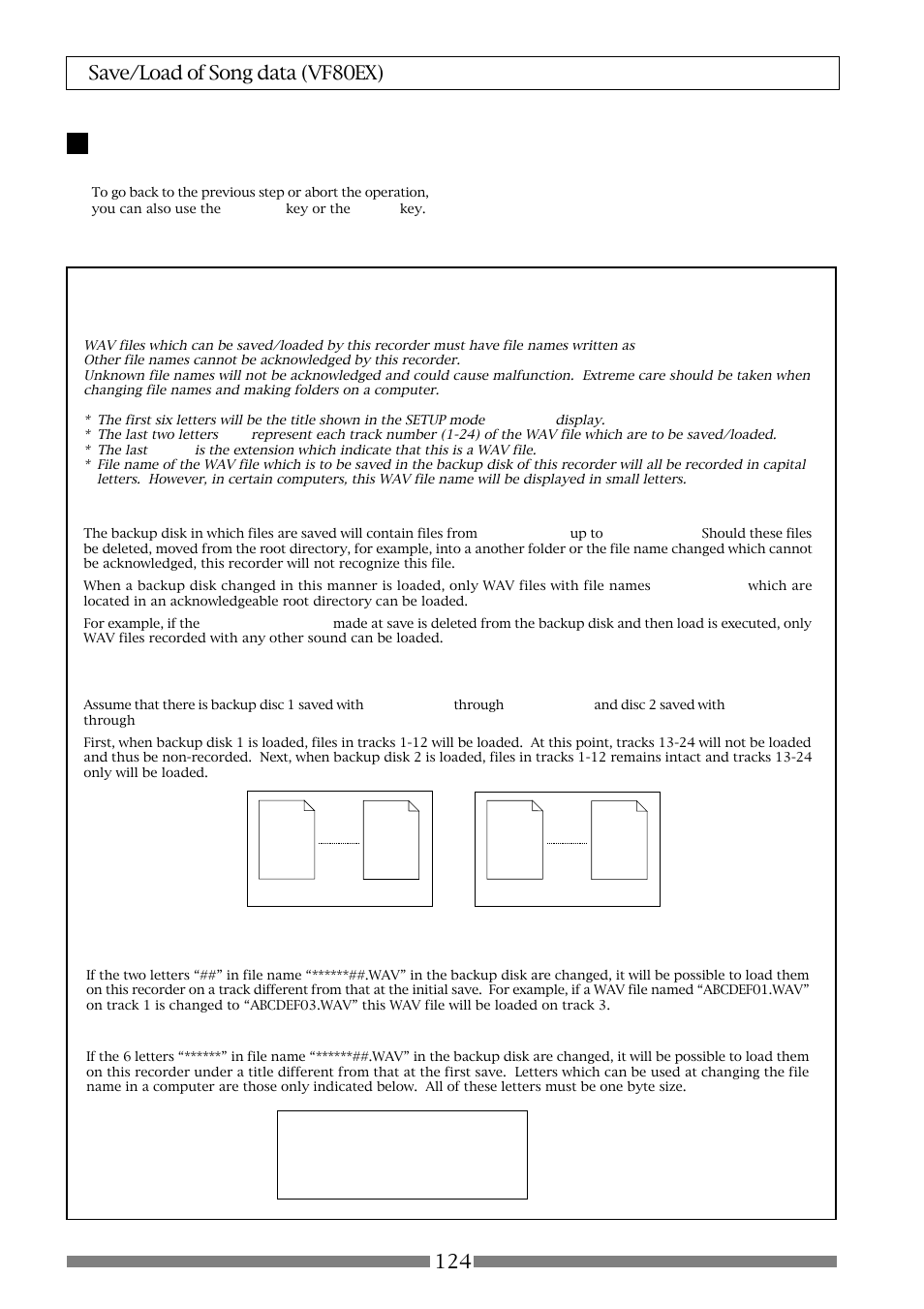 Special loading method when using a computer, Method in loading by changing the track, Method in loading by changing the title | Fostex VF80EX User Manual | Page 124 / 152