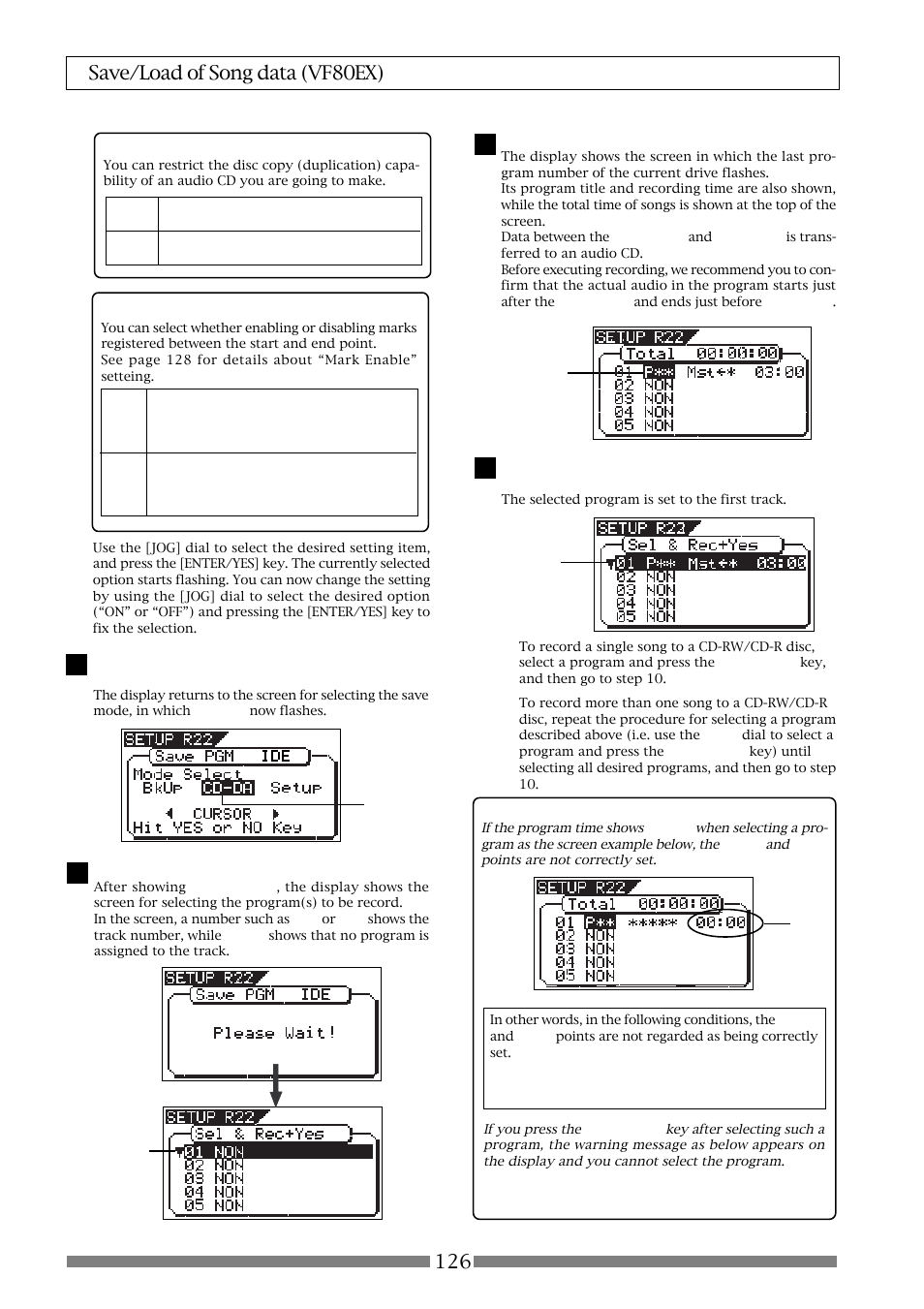 Void in!”, “void out!”, or “void data | Fostex VF80EX User Manual | Page 126 / 152