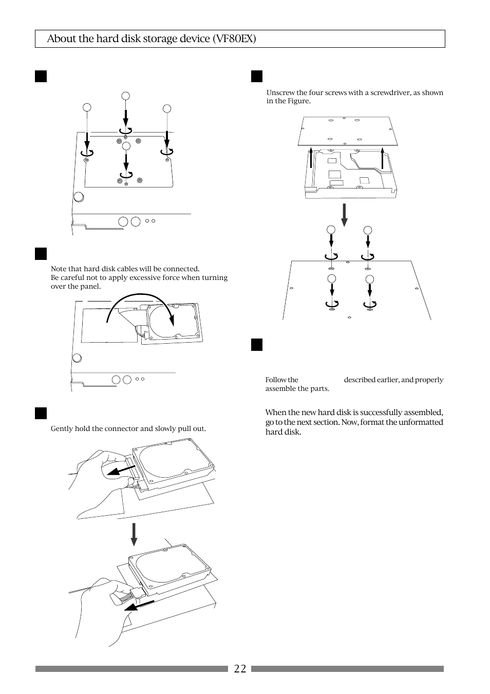 22 about the hard disk storage device (vf80ex) | Fostex VF80EX User Manual | Page 22 / 152