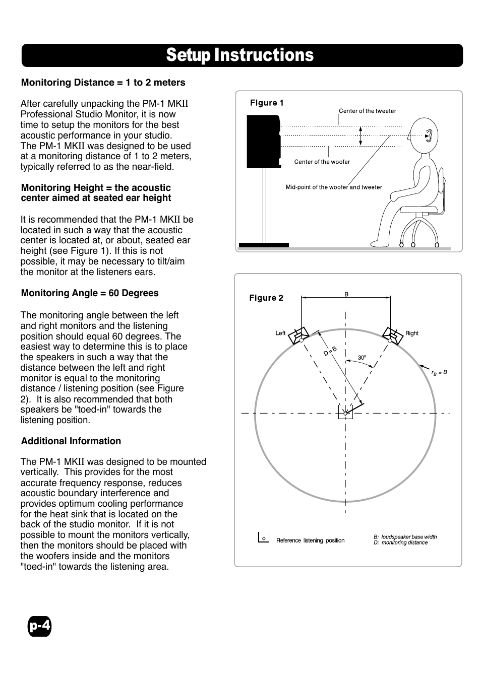 Setup instructions | Fostex PM-1MKII User Manual | Page 4 / 7