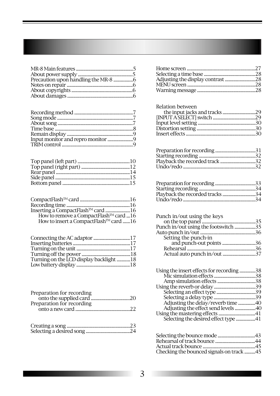 Fostex MR-8 User Manual | Page 3 / 102