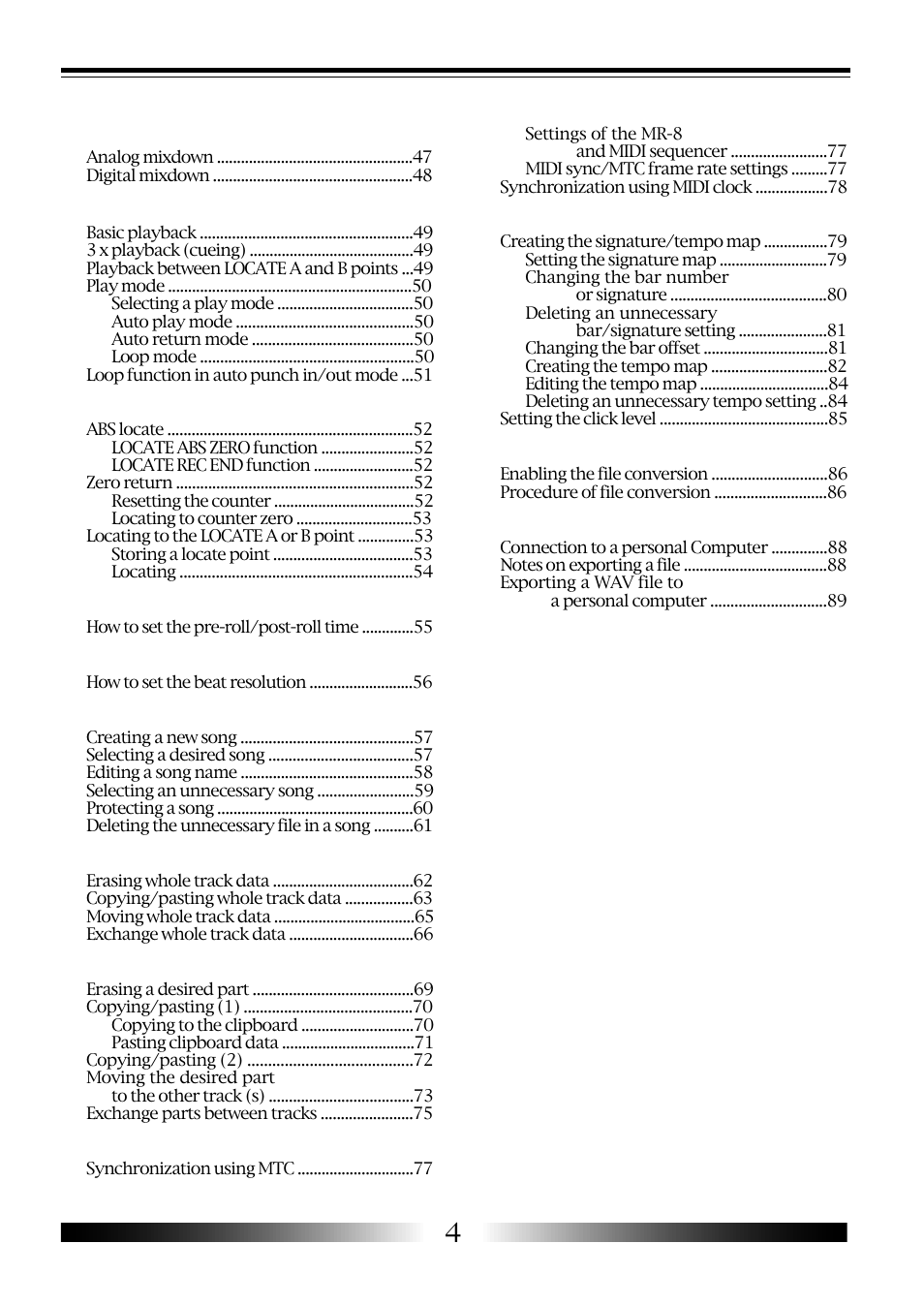 Fostex MR-8 User Manual | Page 4 / 102
