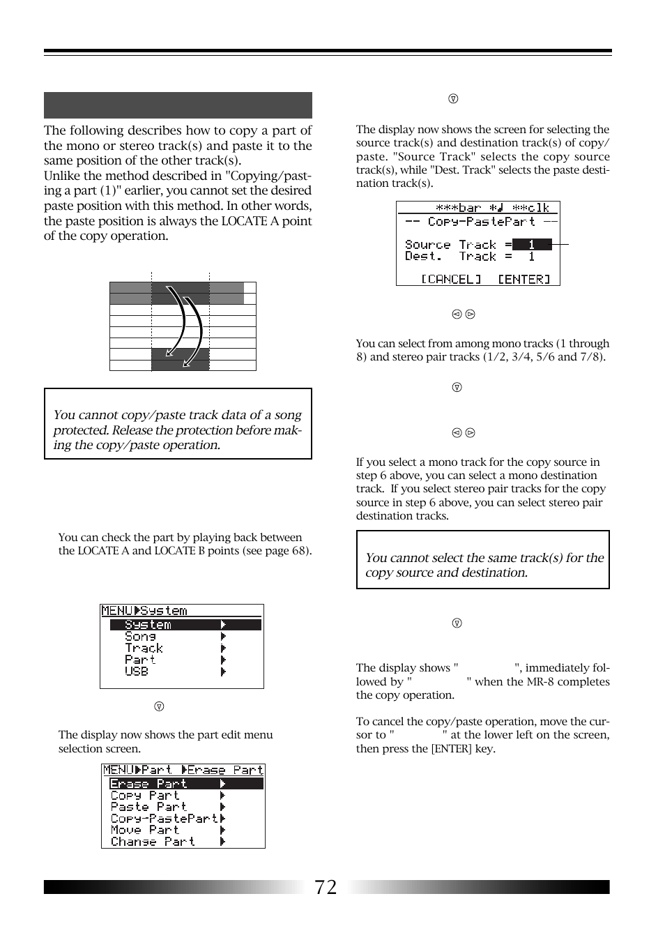 Copying/pasting (2) | Fostex MR-8 User Manual | Page 72 / 102