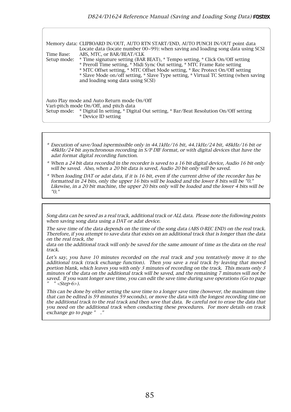 Fostex D1624 User Manual | Page 85 / 136
