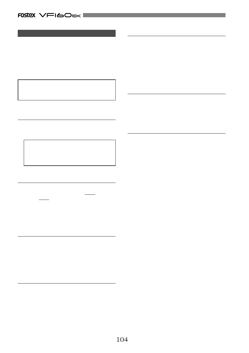 Fostex VF160EX User Manual | Page 104 / 156