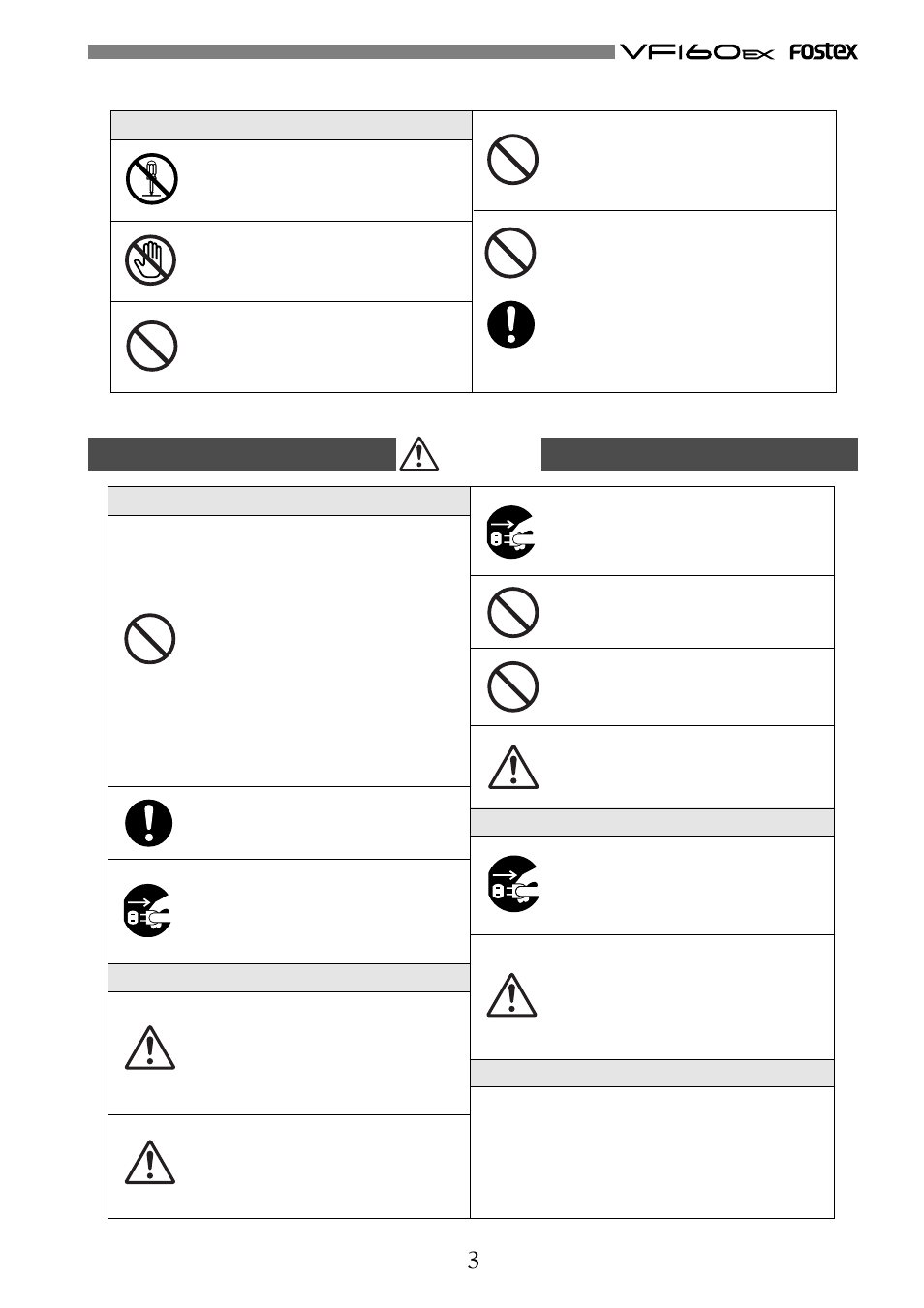 Fostex VF160EX User Manual | Page 3 / 156