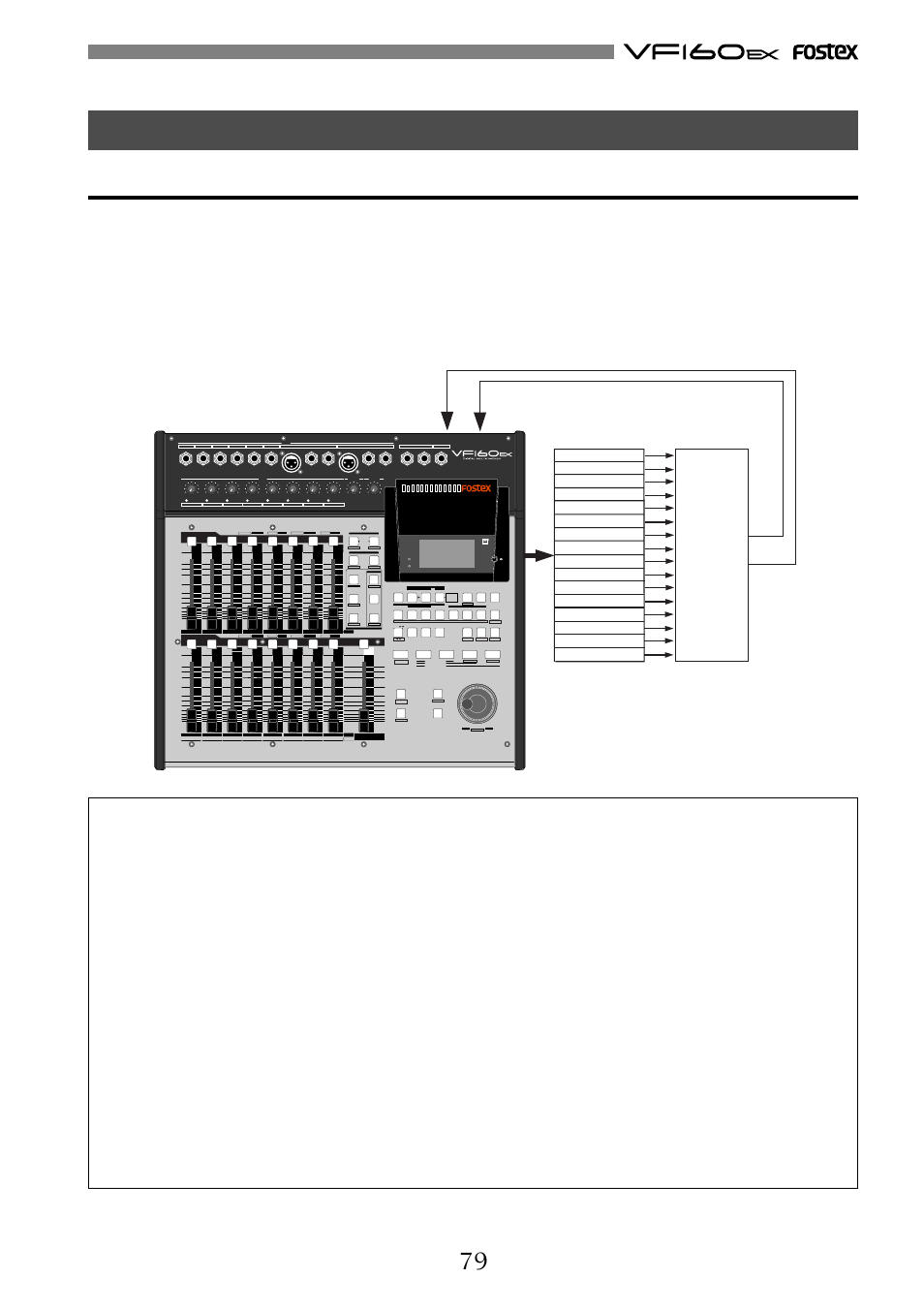 Scene seq. time base, Direct rcl, Optical | Mixing eq pan effect recording playback | Fostex VF160EX User Manual | Page 79 / 156