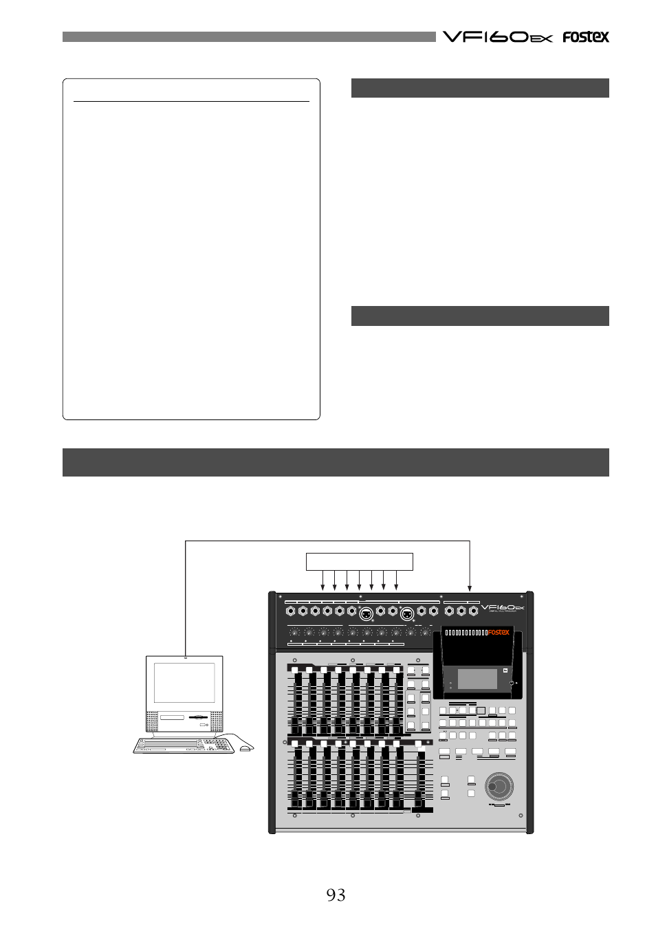 Scene seq. time base, Direct rcl, Optical | Sound source | Fostex VF160EX User Manual | Page 93 / 156