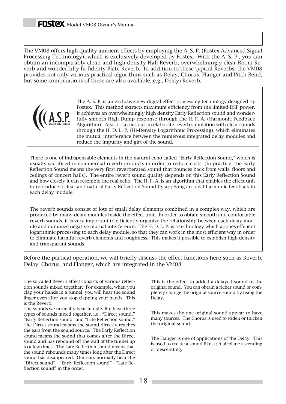 Effect edit mode | Fostex VM08 User Manual | Page 18 / 30