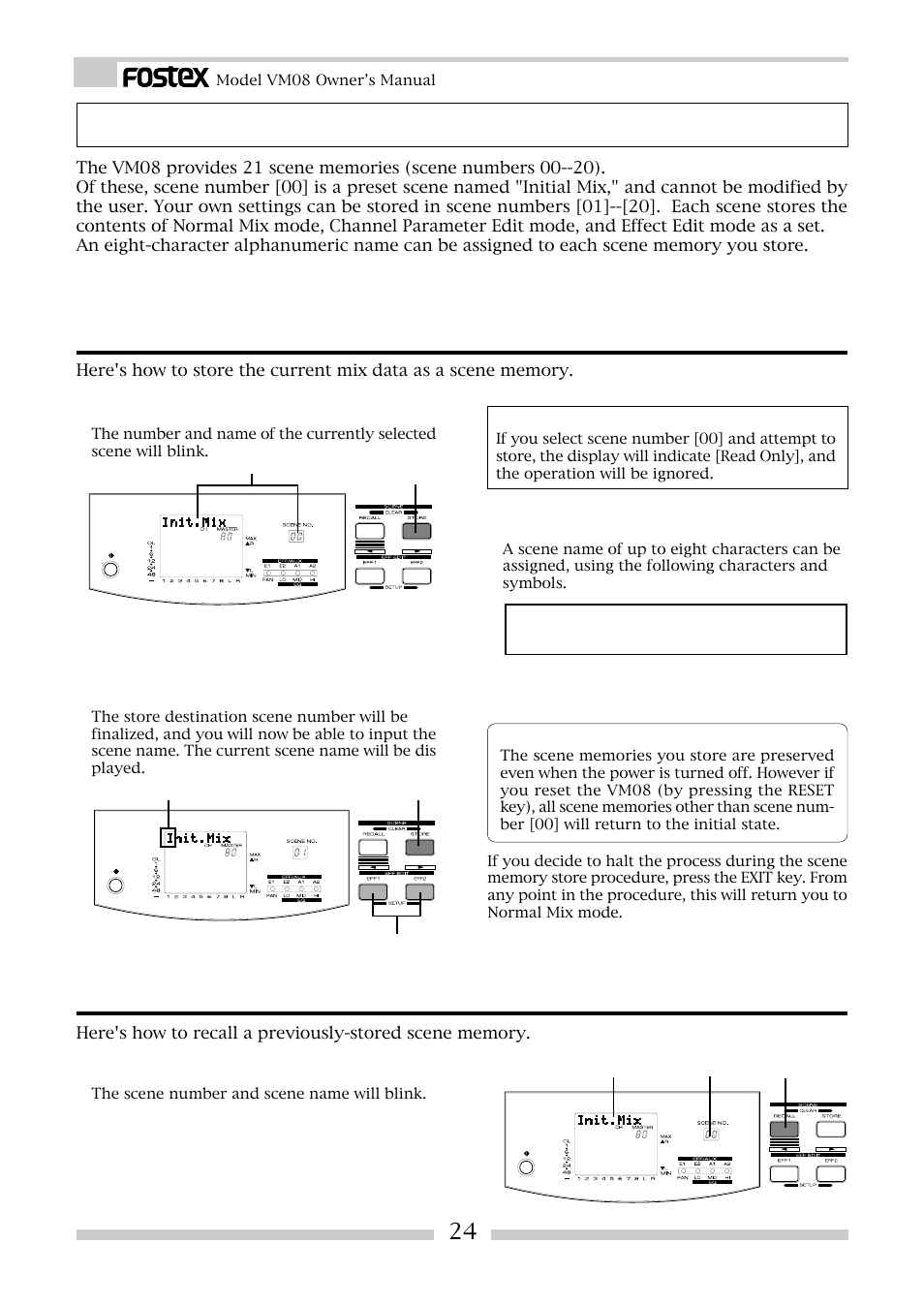 Fostex VM08 User Manual | Page 24 / 30