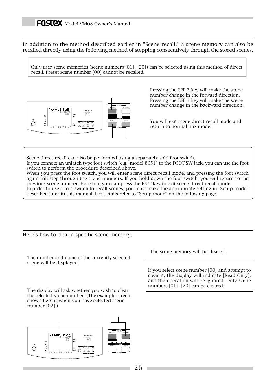 Fostex VM08 User Manual | Page 26 / 30