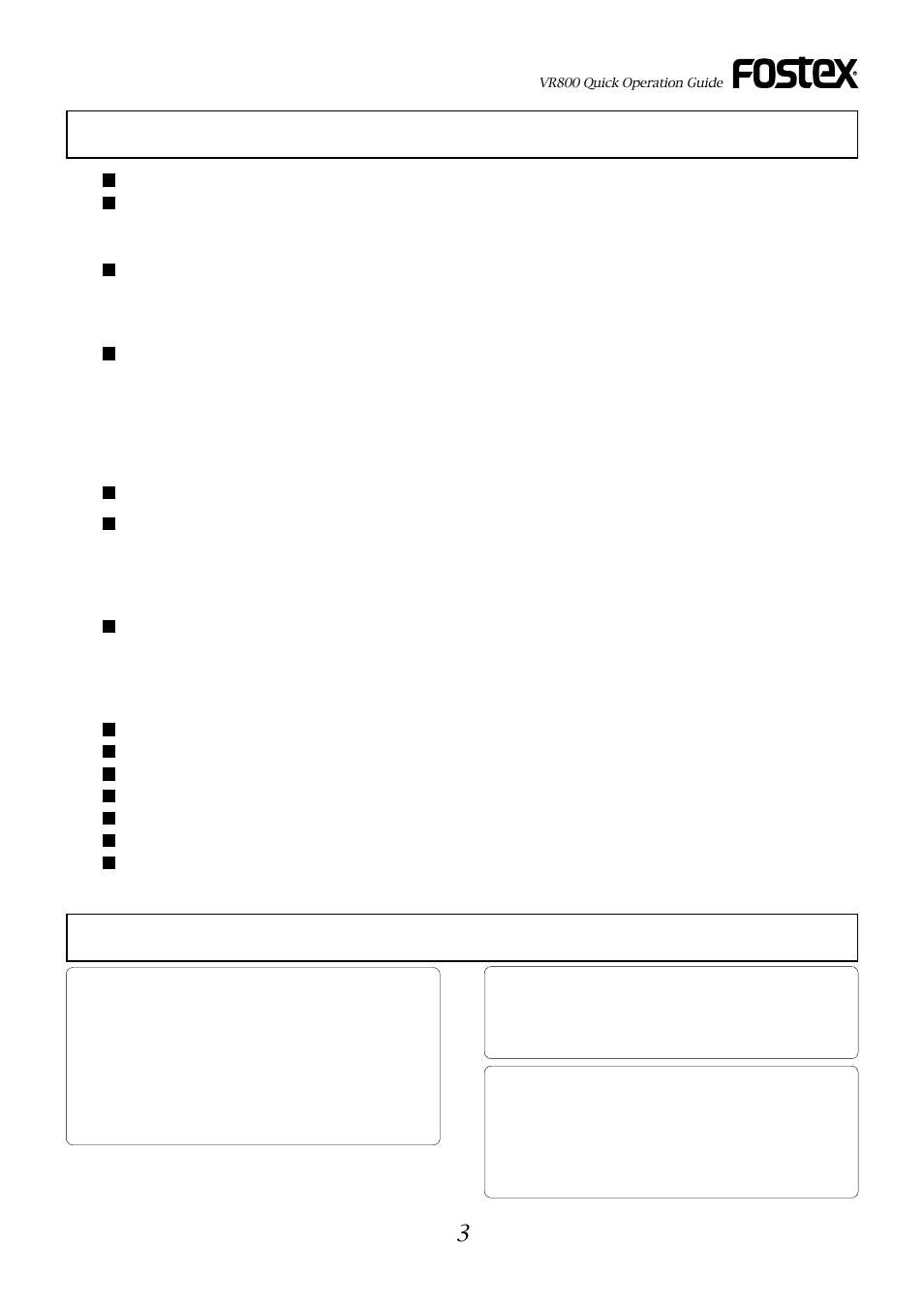 Fostex VR800 User Manual | Page 3 / 24