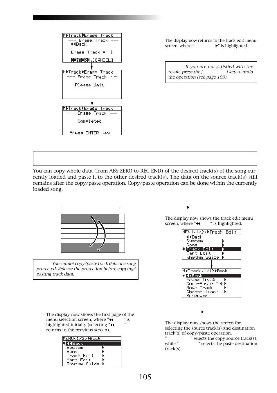 Copying/pasting track data, Mr-8hd/cd | Fostex MR-8CD User Manual | Page 105 / 148