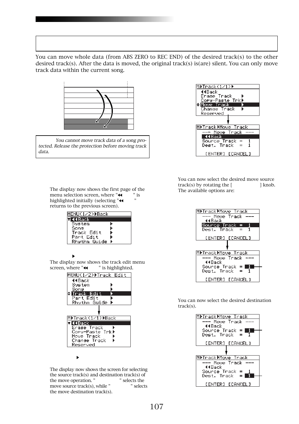 Moving track data, Mr-8hd/cd | Fostex MR-8CD User Manual | Page 107 / 148