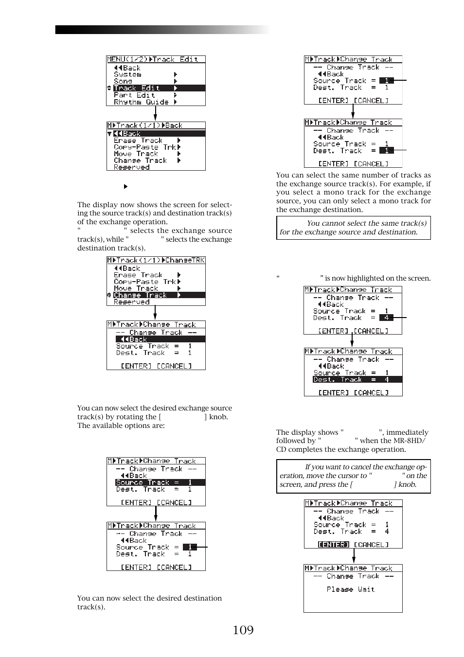 Mr-8hd/cd, Owner’s manual (track editing) | Fostex MR-8CD User Manual | Page 109 / 148