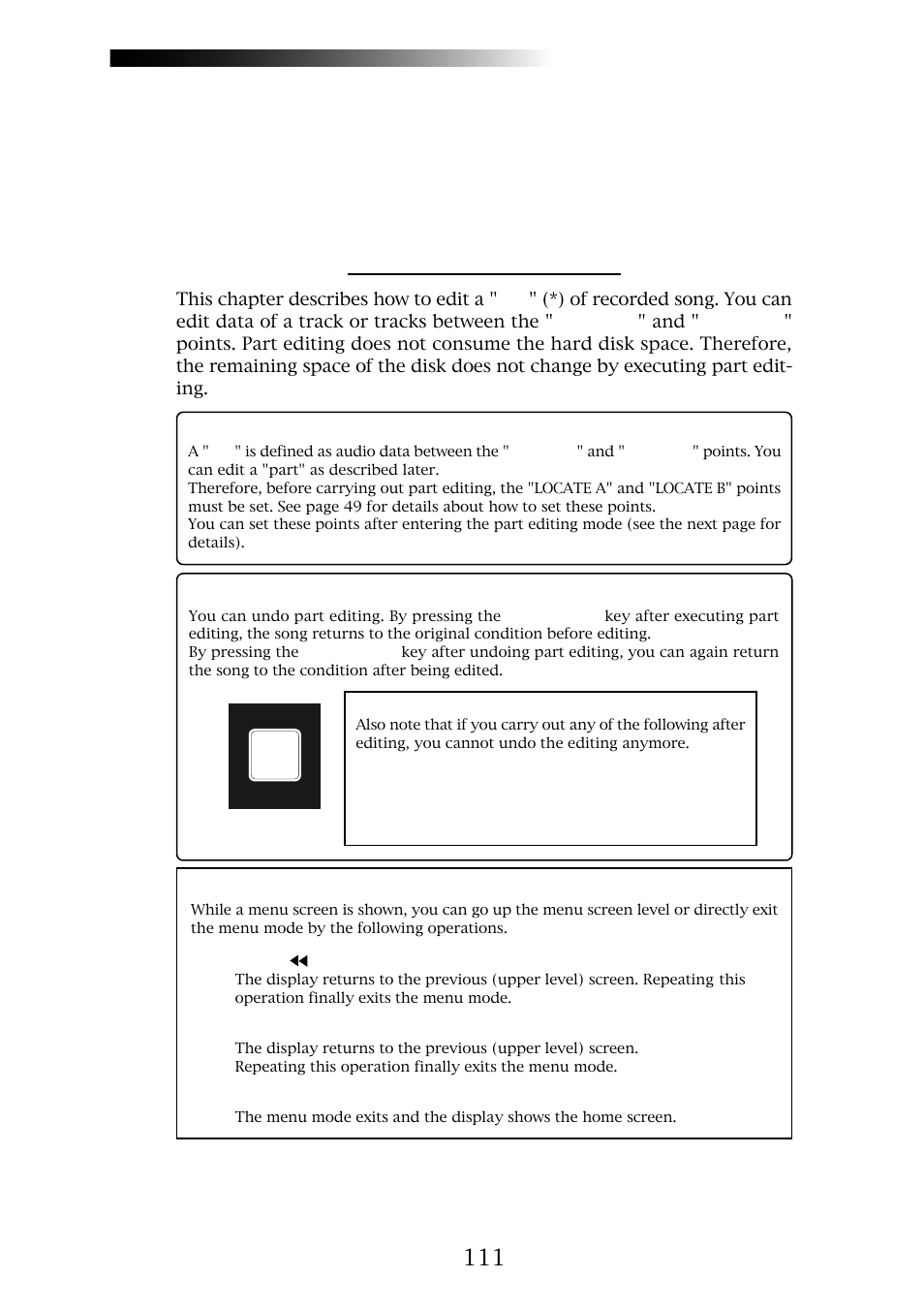 Part editing | Fostex MR-8CD User Manual | Page 111 / 148