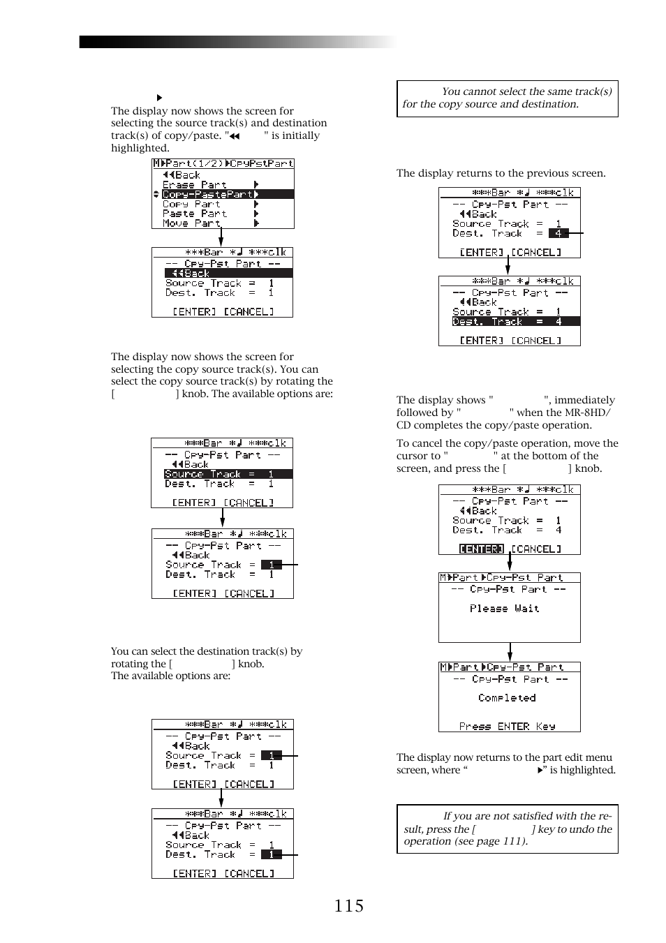Mr-8hd/cd, Owner’s manual (part editing) | Fostex MR-8CD User Manual | Page 115 / 148
