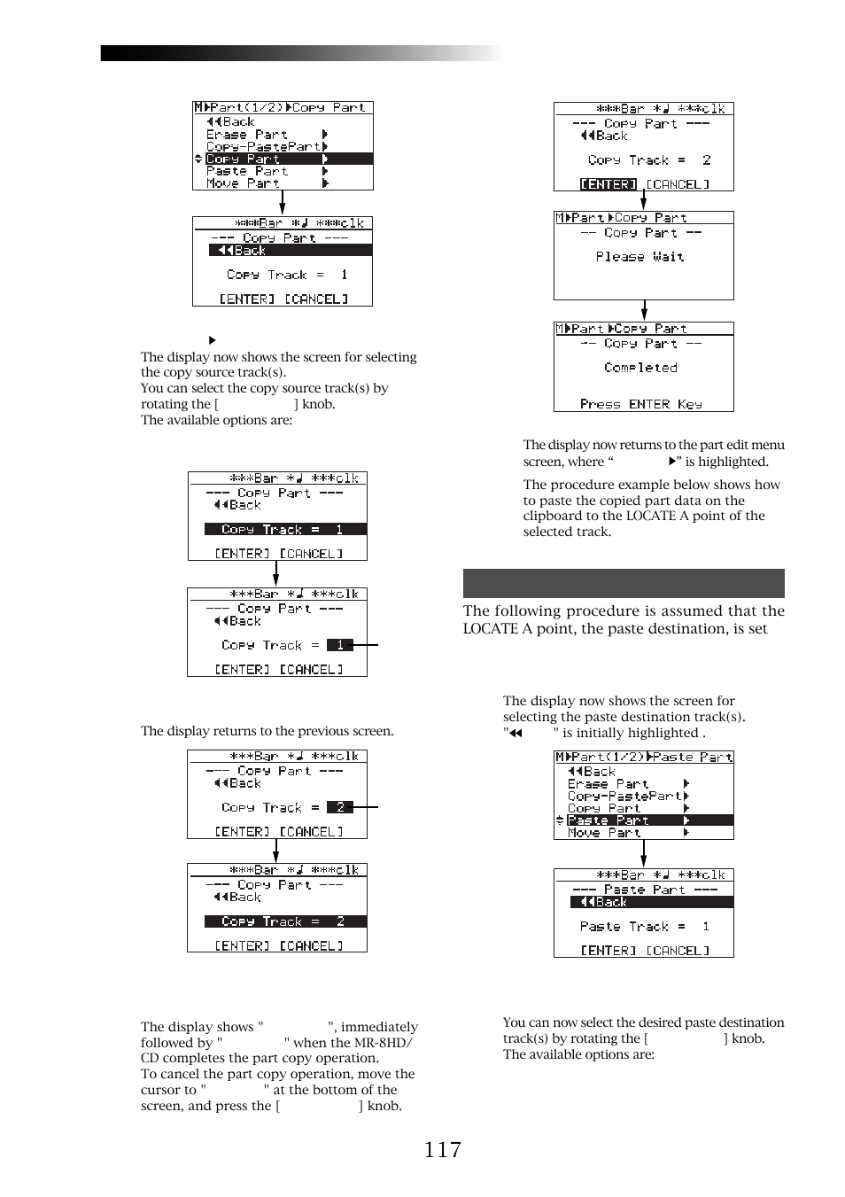 Mr-8hd/cd, Pasting clipboard data | Fostex MR-8CD User Manual | Page 117 / 148