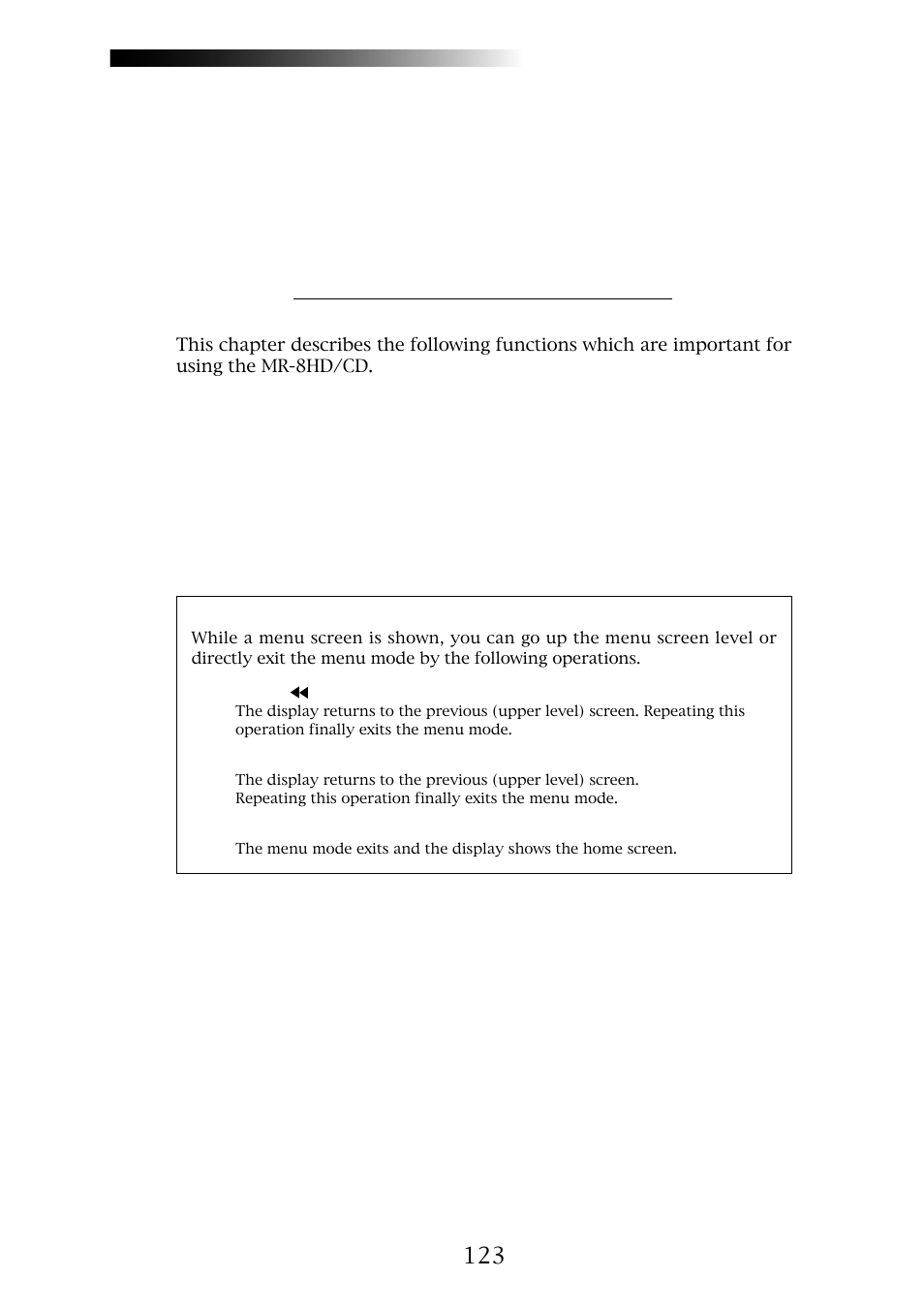 Other functions | Fostex MR-8CD User Manual | Page 123 / 148