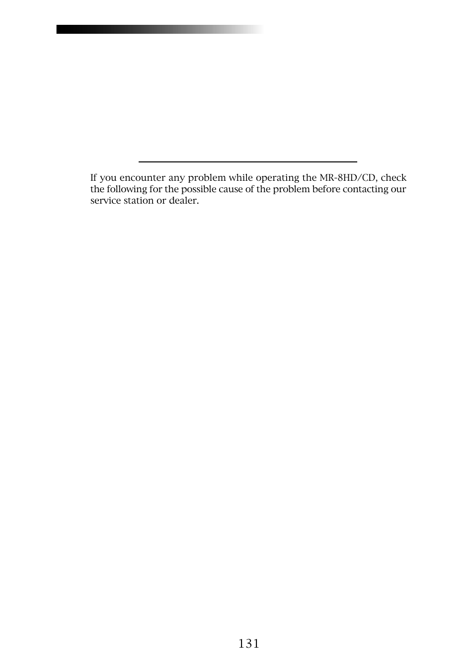 Troubleshooting | Fostex MR-8CD User Manual | Page 131 / 148