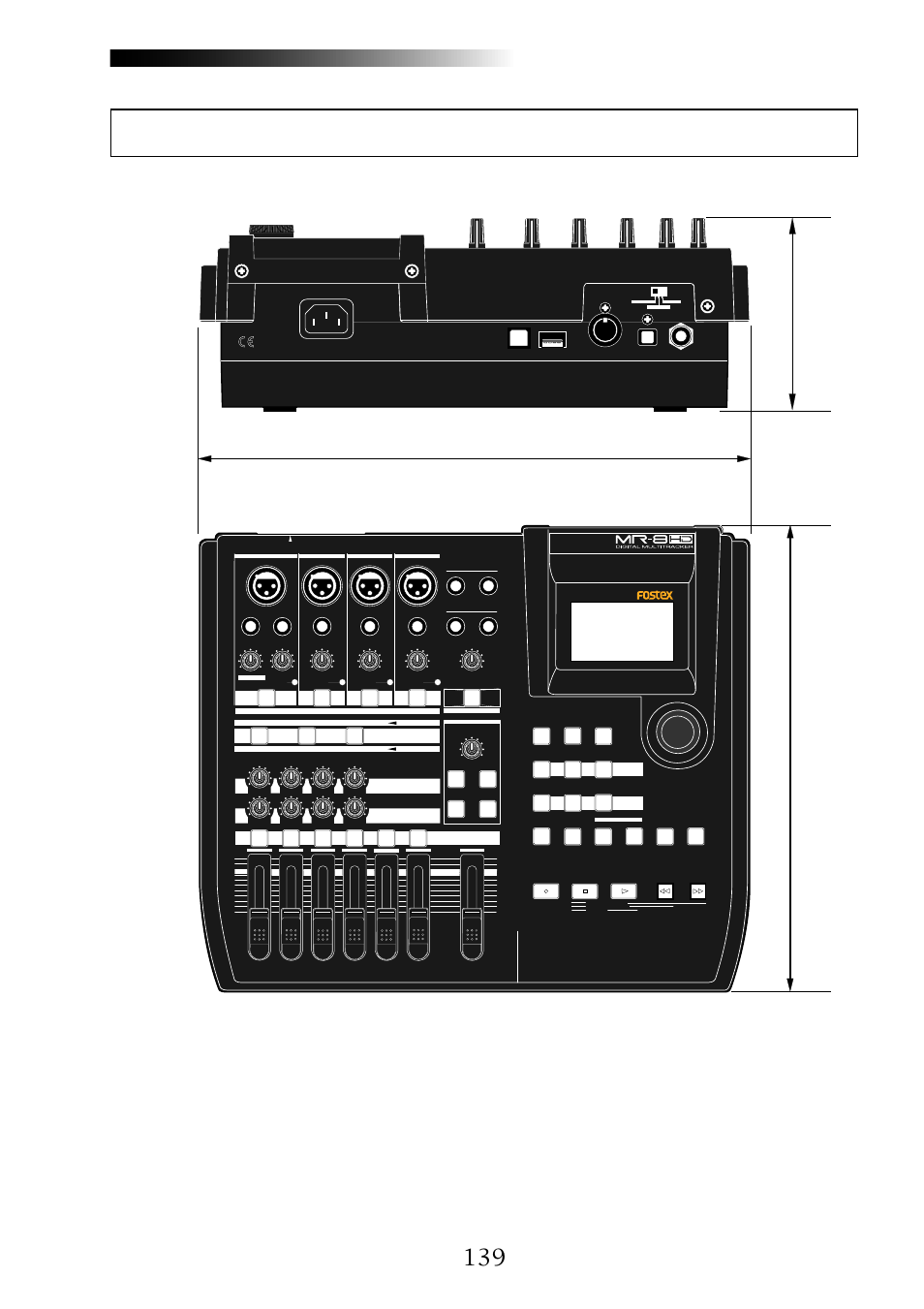 Physical dimensions, Mr-8hd/cd, Owner’s manual (specifications) | Fostex MR-8CD User Manual | Page 139 / 148