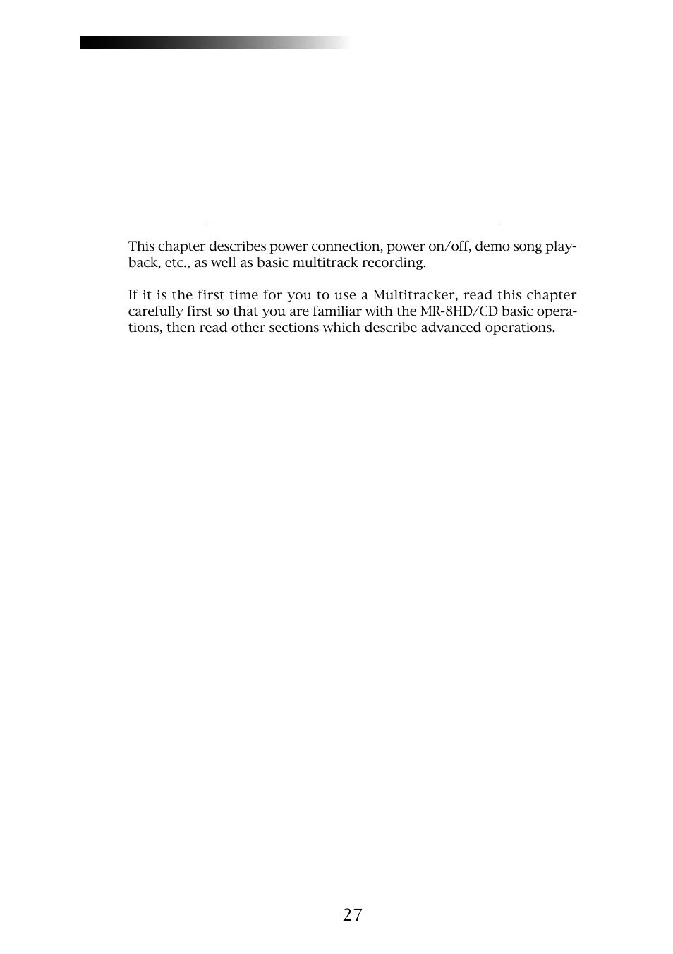 Basic operations | Fostex MR-8CD User Manual | Page 27 / 148