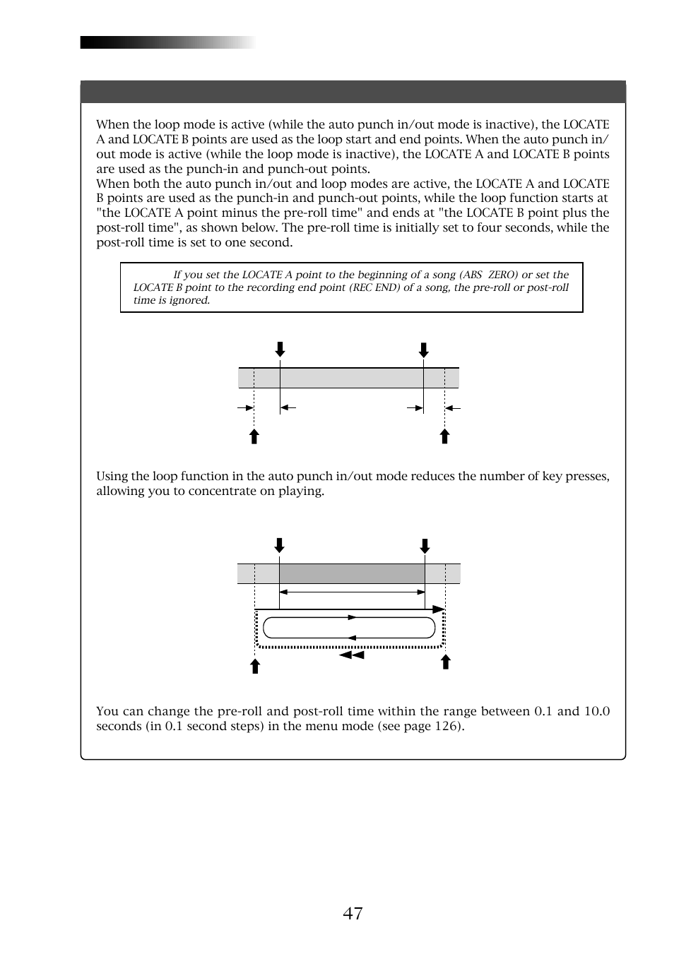 Mr-8hd/cd, Loop function in auto punch in/out mode | Fostex MR-8CD User Manual | Page 47 / 148