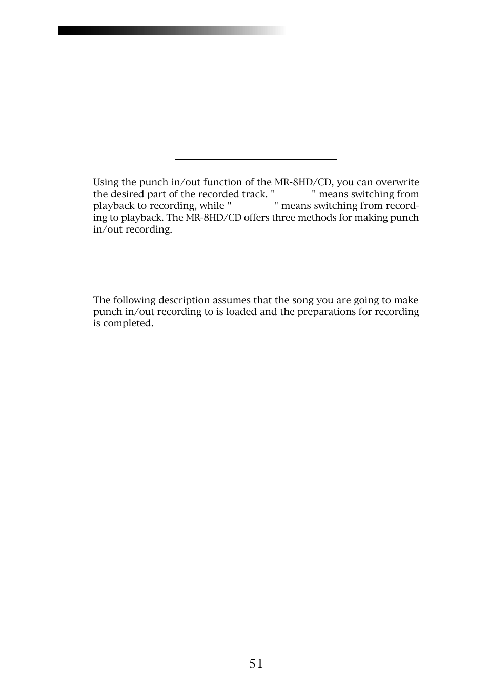Punch in/out | Fostex MR-8CD User Manual | Page 51 / 148