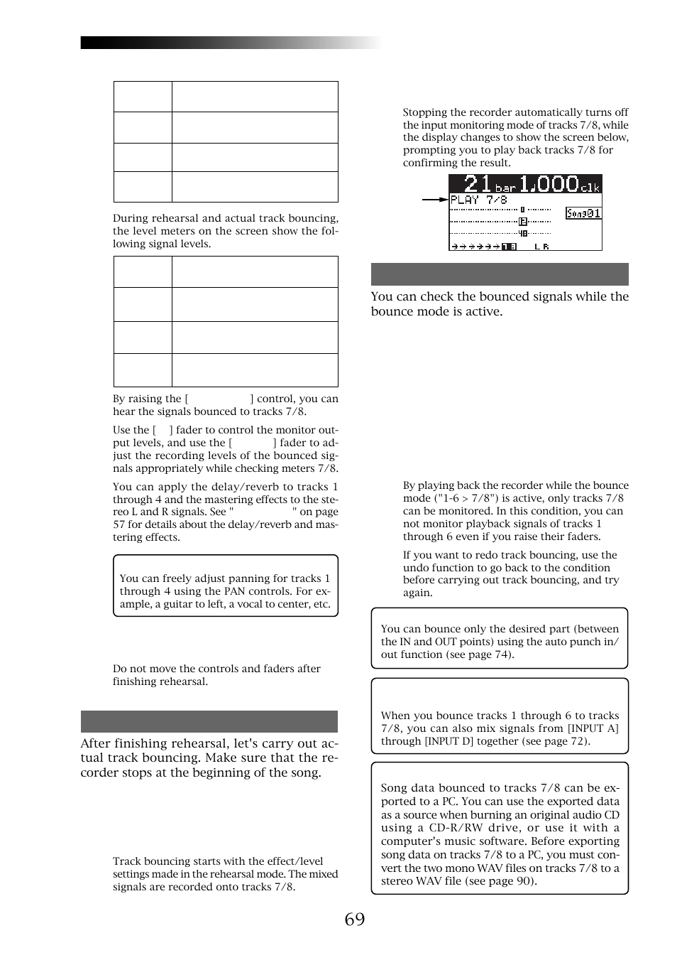 Mr-8hd/cd, Actual track bouncing | Fostex MR-8CD User Manual | Page 69 / 148