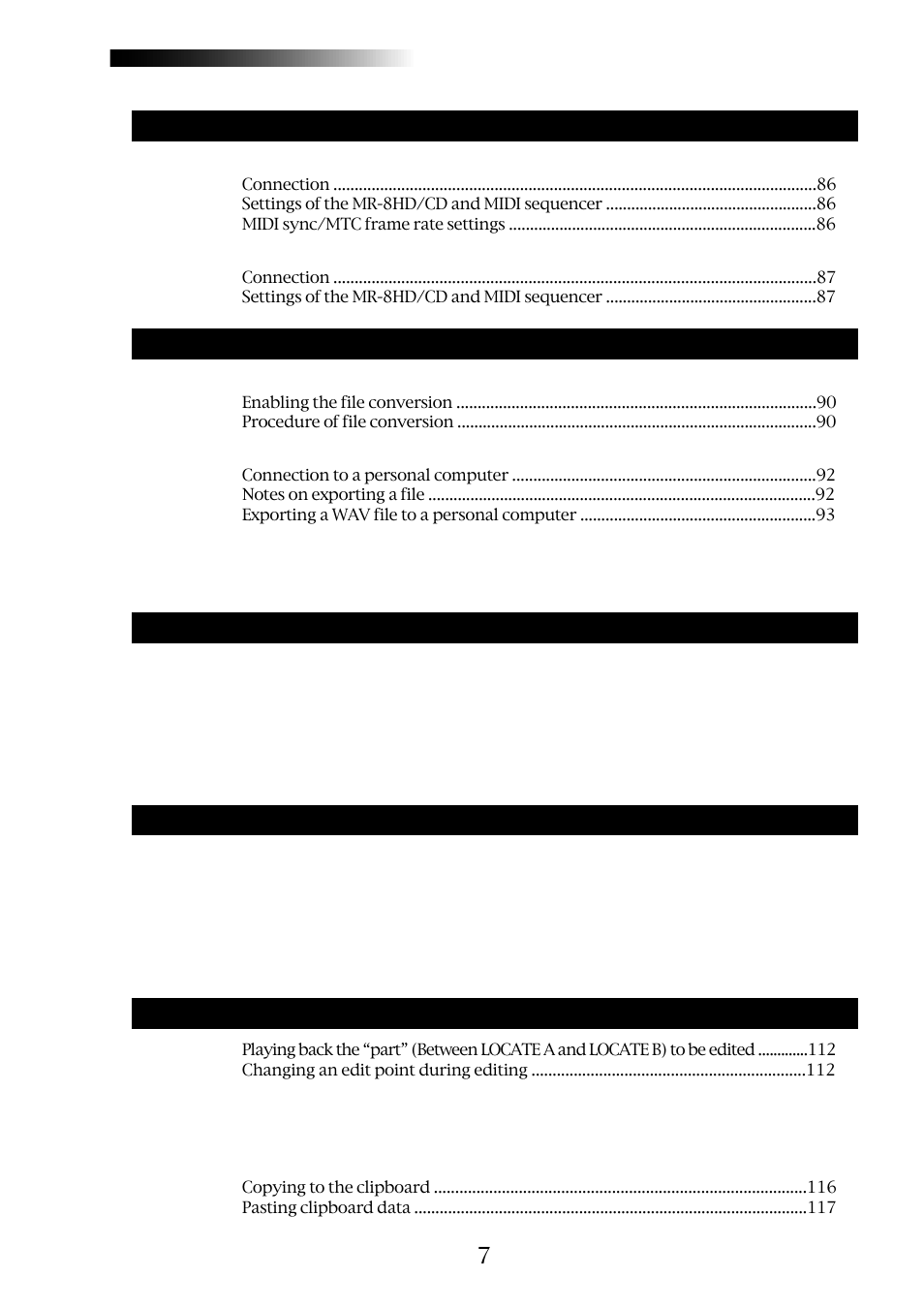 Fostex MR-8CD User Manual | Page 7 / 148