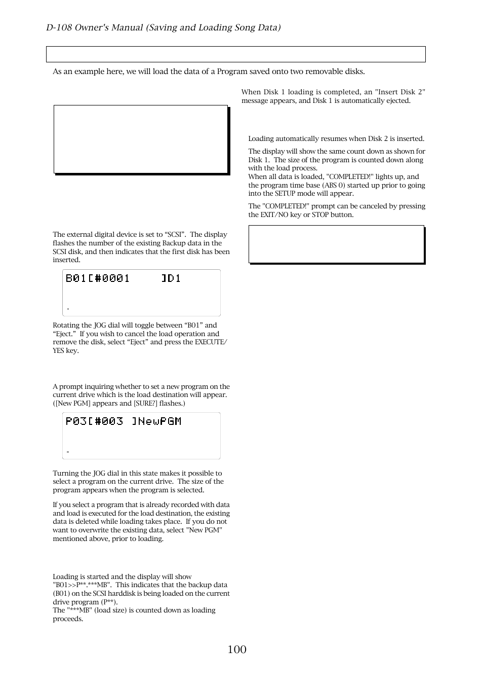 Loading data saved on several removable disks | Fostex D-108 User Manual | Page 100 / 141