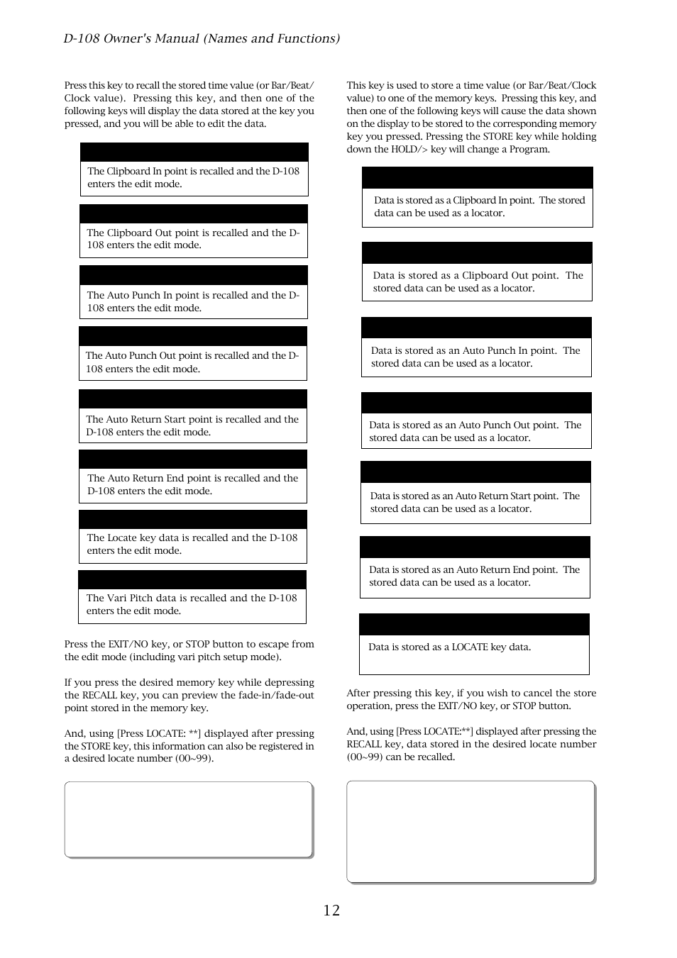 Fostex D-108 User Manual | Page 12 / 141