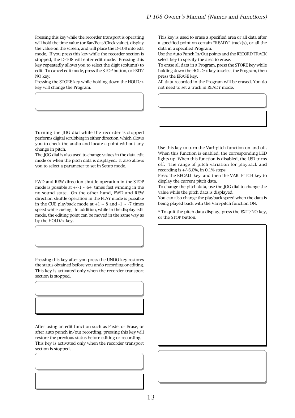 Fostex D-108 User Manual | Page 13 / 141