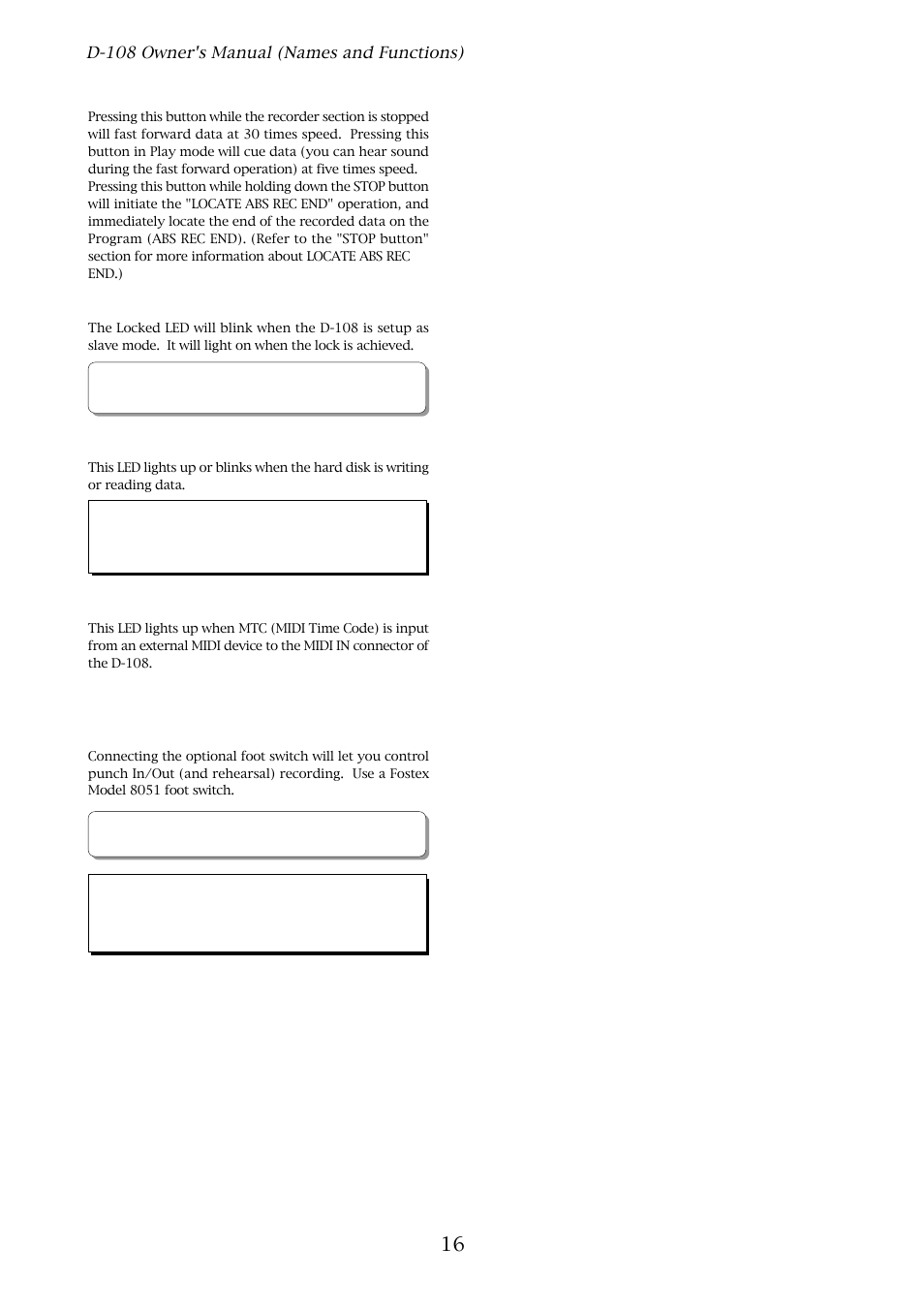 Fostex D-108 User Manual | Page 16 / 141