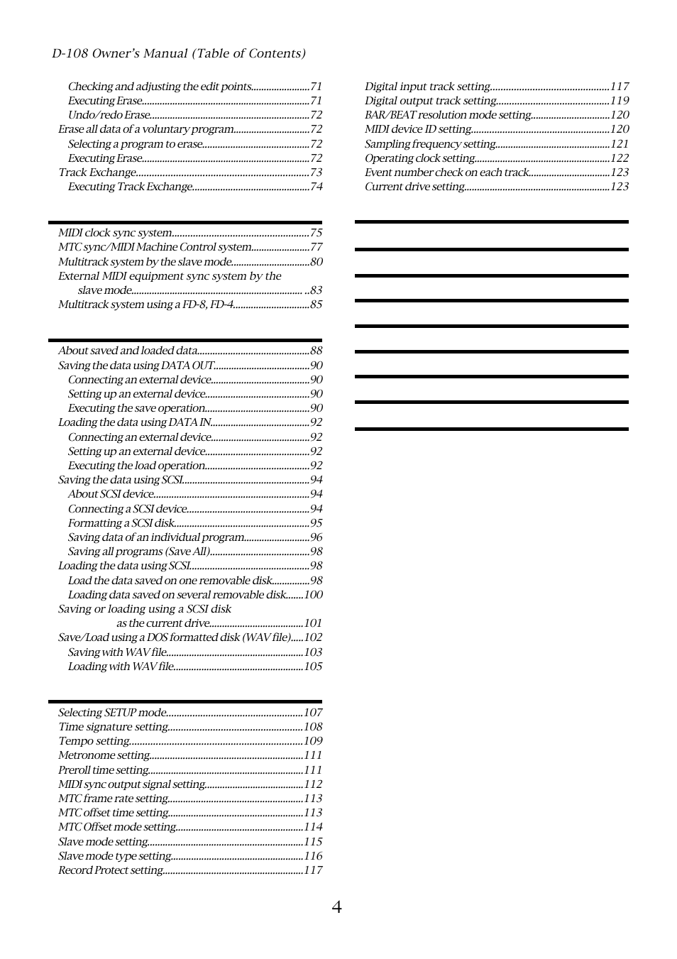 Fostex D-108 User Manual | Page 4 / 141