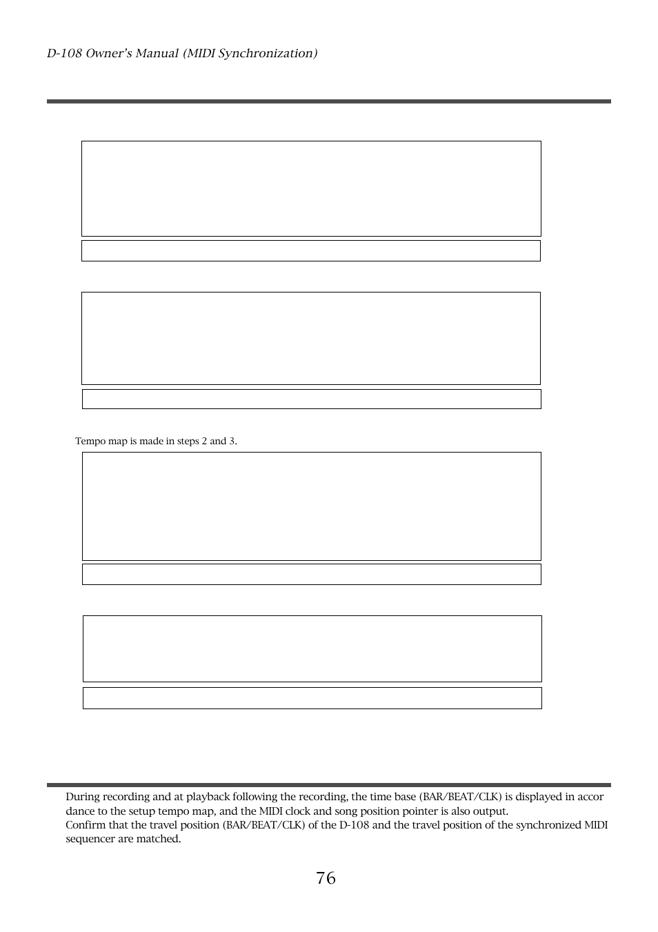 Confirming the midi clock sync | Fostex D-108 User Manual | Page 76 / 141