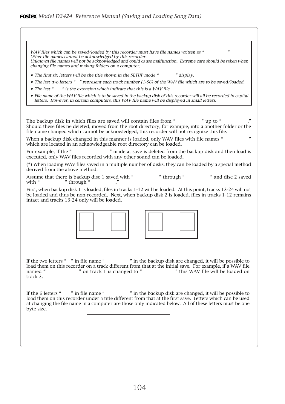 Special loading method when using a computer | Fostex D2424 User Manual | Page 104 / 147