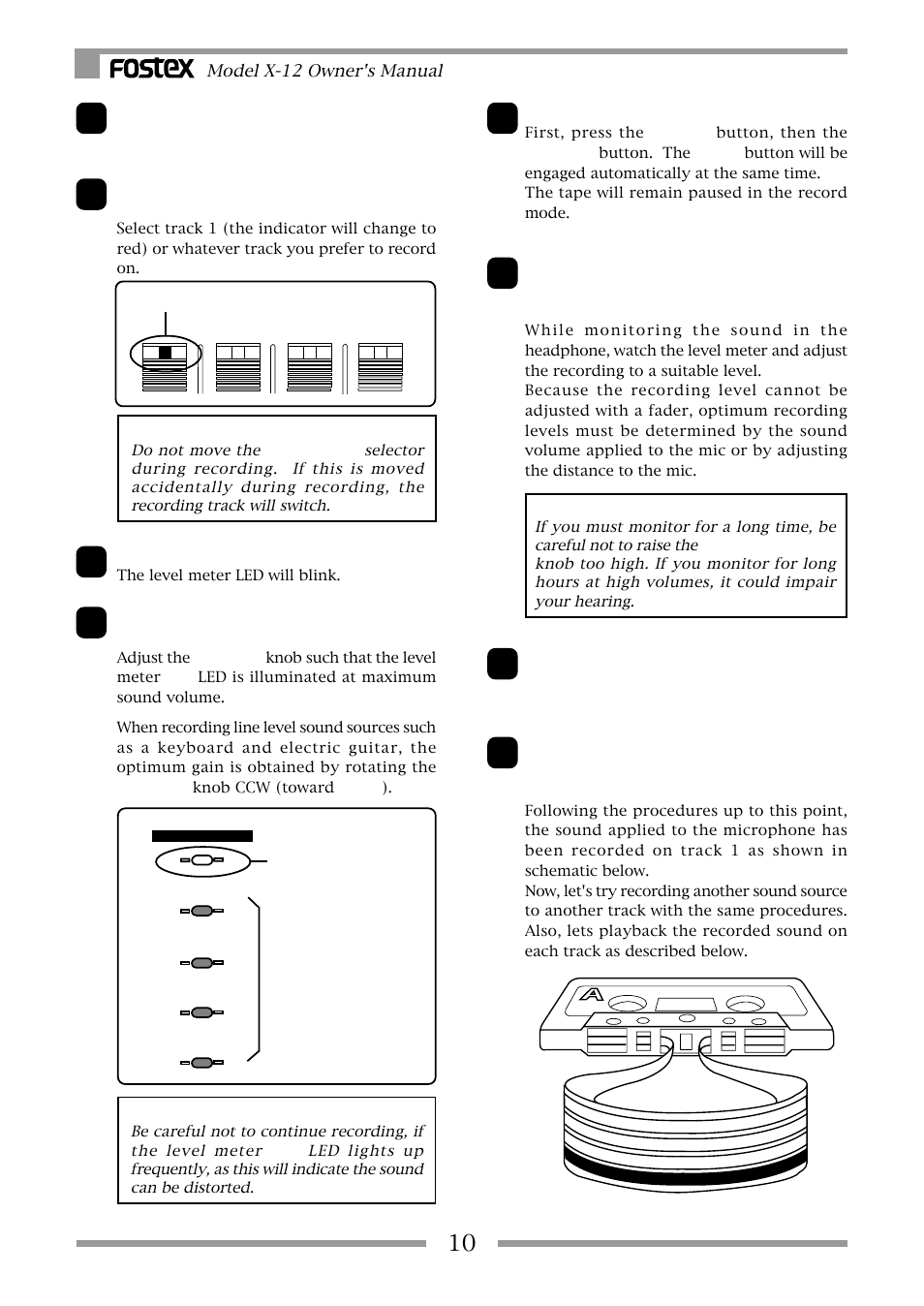 Fostex X-12 User Manual | Page 10 / 20