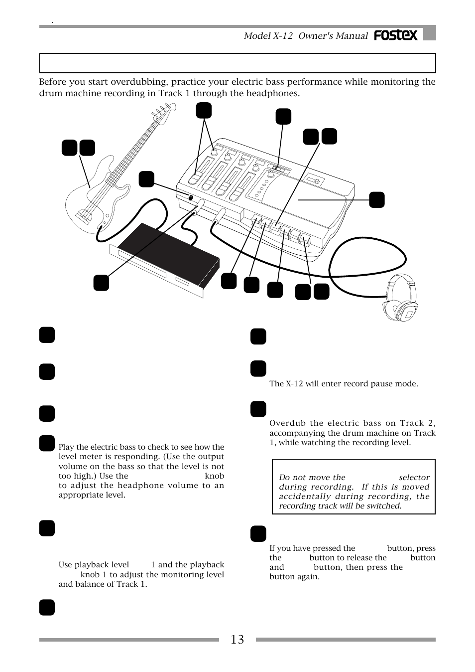 Fostex X-12 User Manual | Page 13 / 20