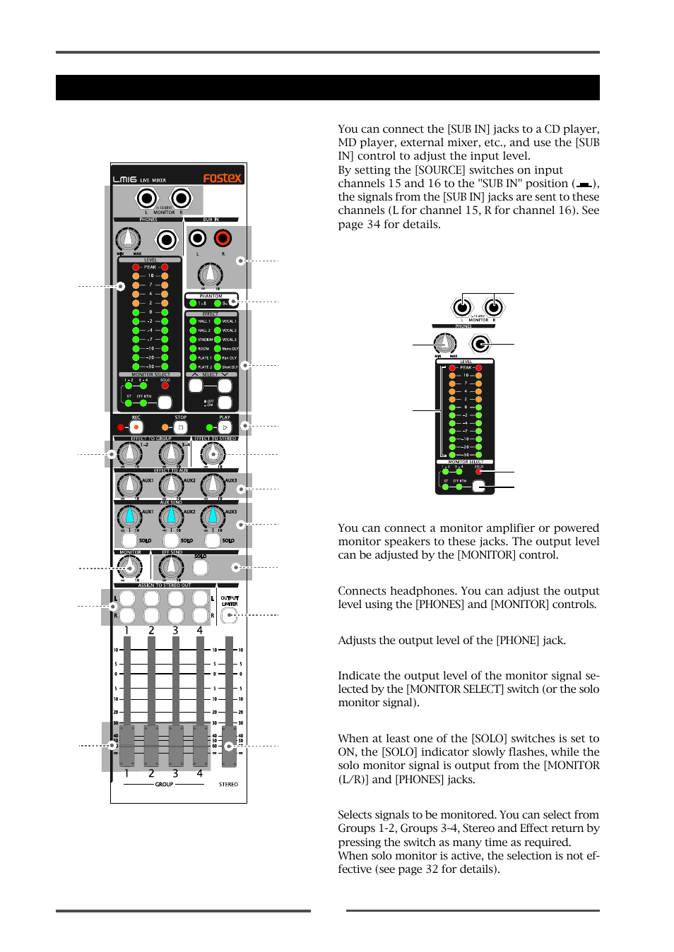 Fostex LM16 User Manual | Page 22 / 48