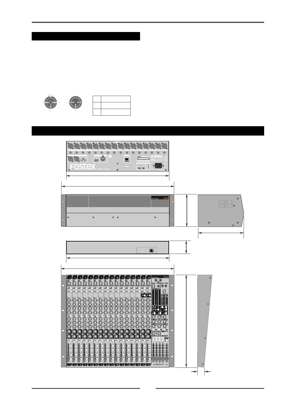 General, Physical dimensions, Model lm16 [specifications | Dimensions, Weight, Power requirement, Power consumption, Control unit main unit, Approx. 10kg, Approx. 33w | Fostex LM16 User Manual | Page 39 / 48