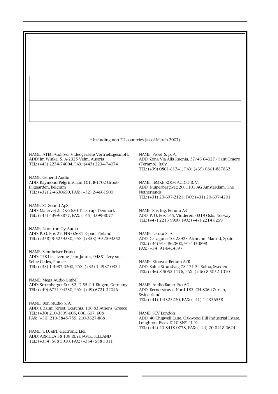 Declaration of ec directive | Fostex LM16 User Manual | Page 42 / 48