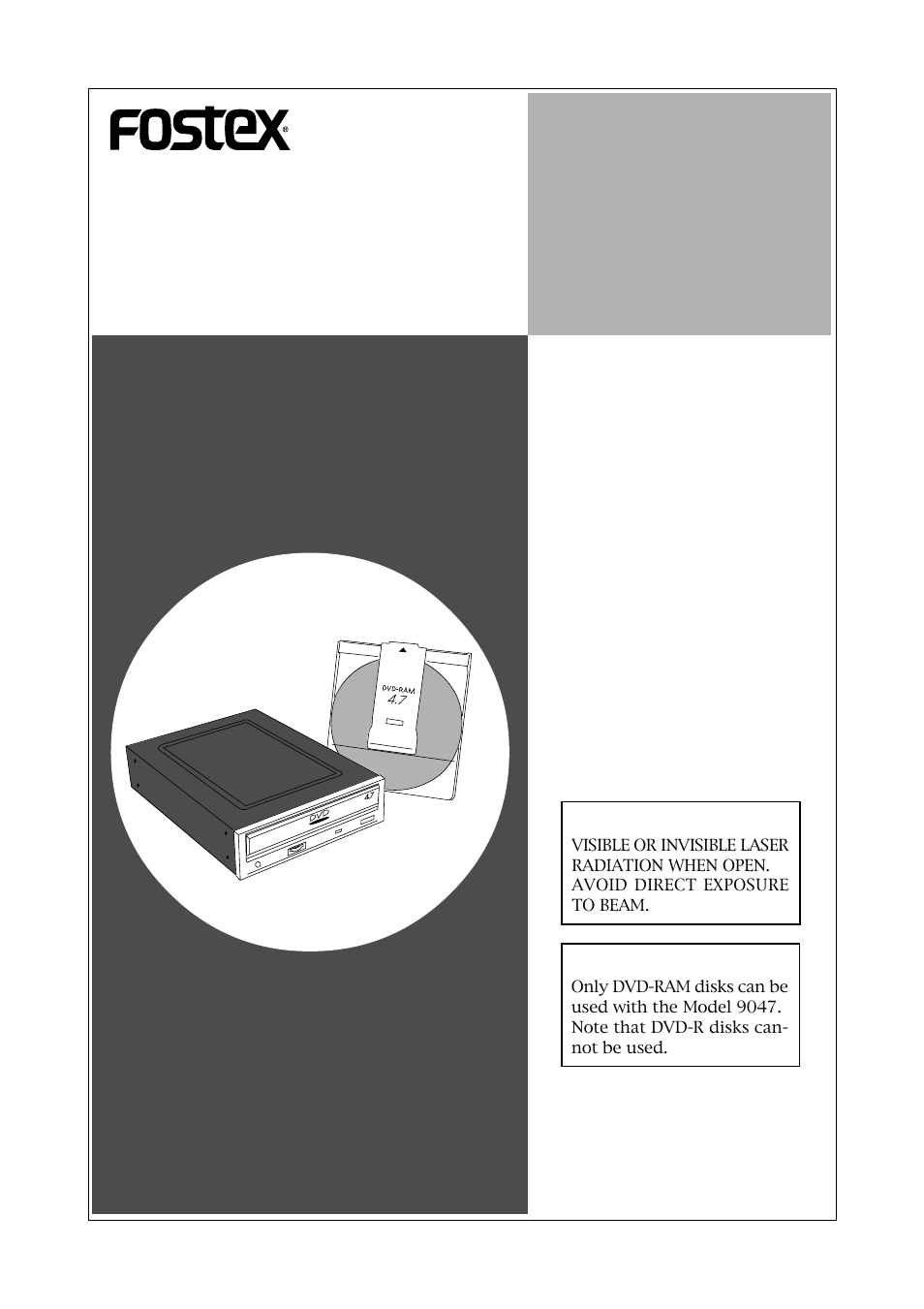 Fostex 9047 User Manual | 6 pages
