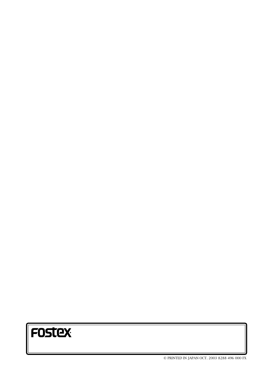 Fostex 9047 User Manual | Page 6 / 6