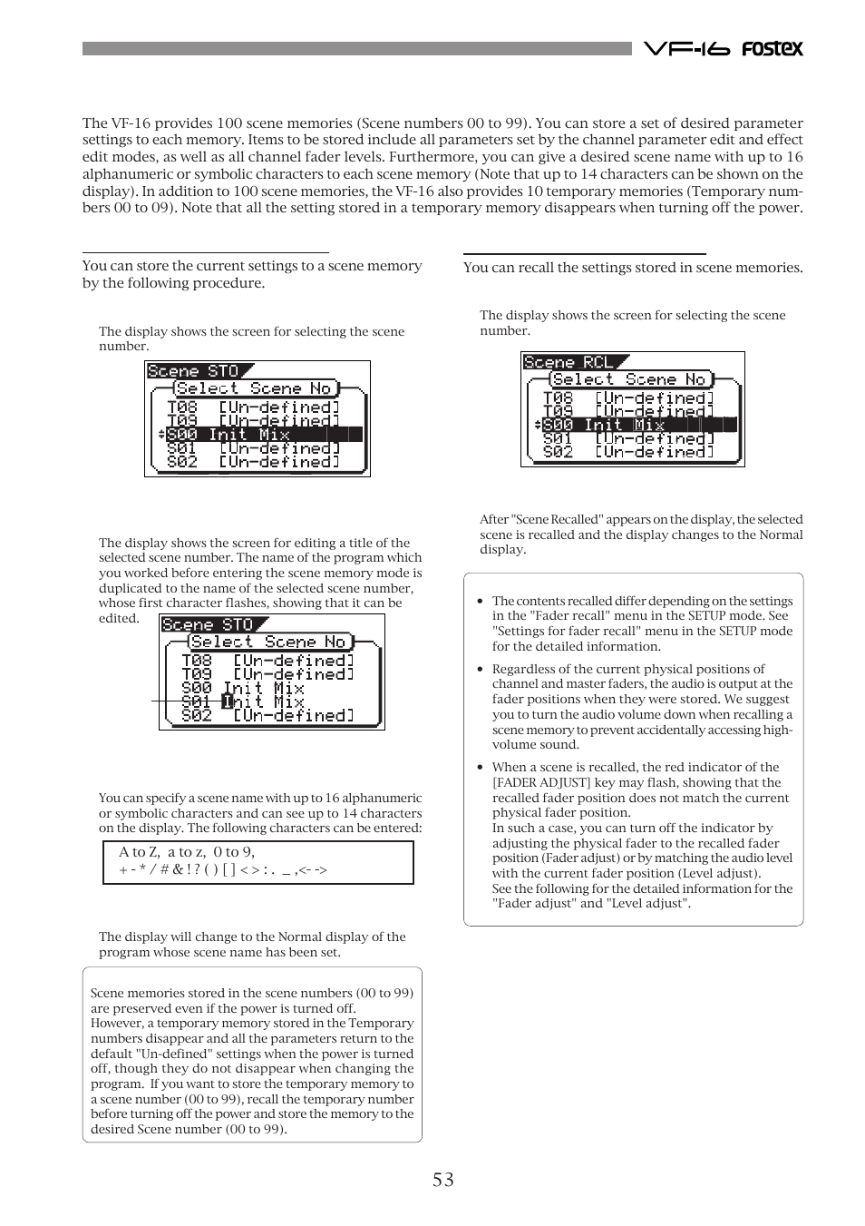 Fostex VF-16 User Manual | Page 53 / 122