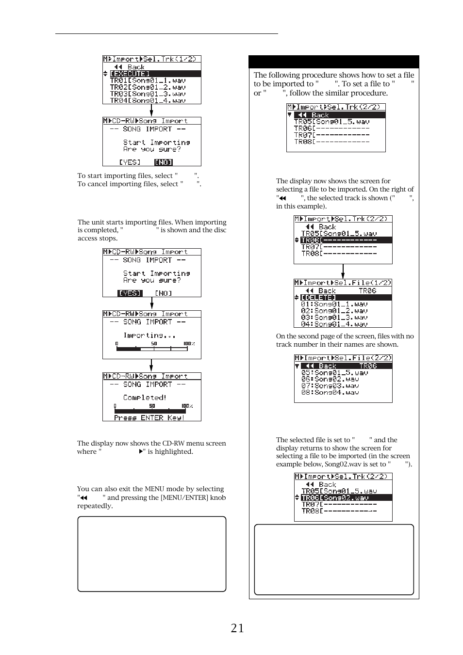 How to select a file manually, Mr-8hd/cd supplementary manual | Fostex MR-8HD/CD User Manual | Page 21 / 28