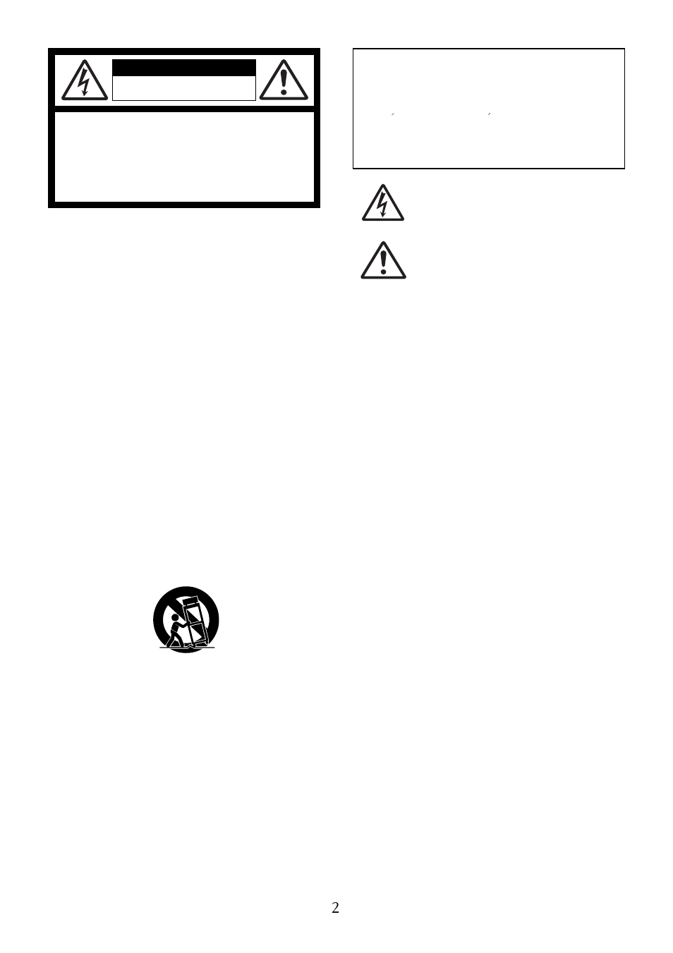 Safety instructions, Warning, Caution | Fostex AC2496 User Manual | Page 2 / 12