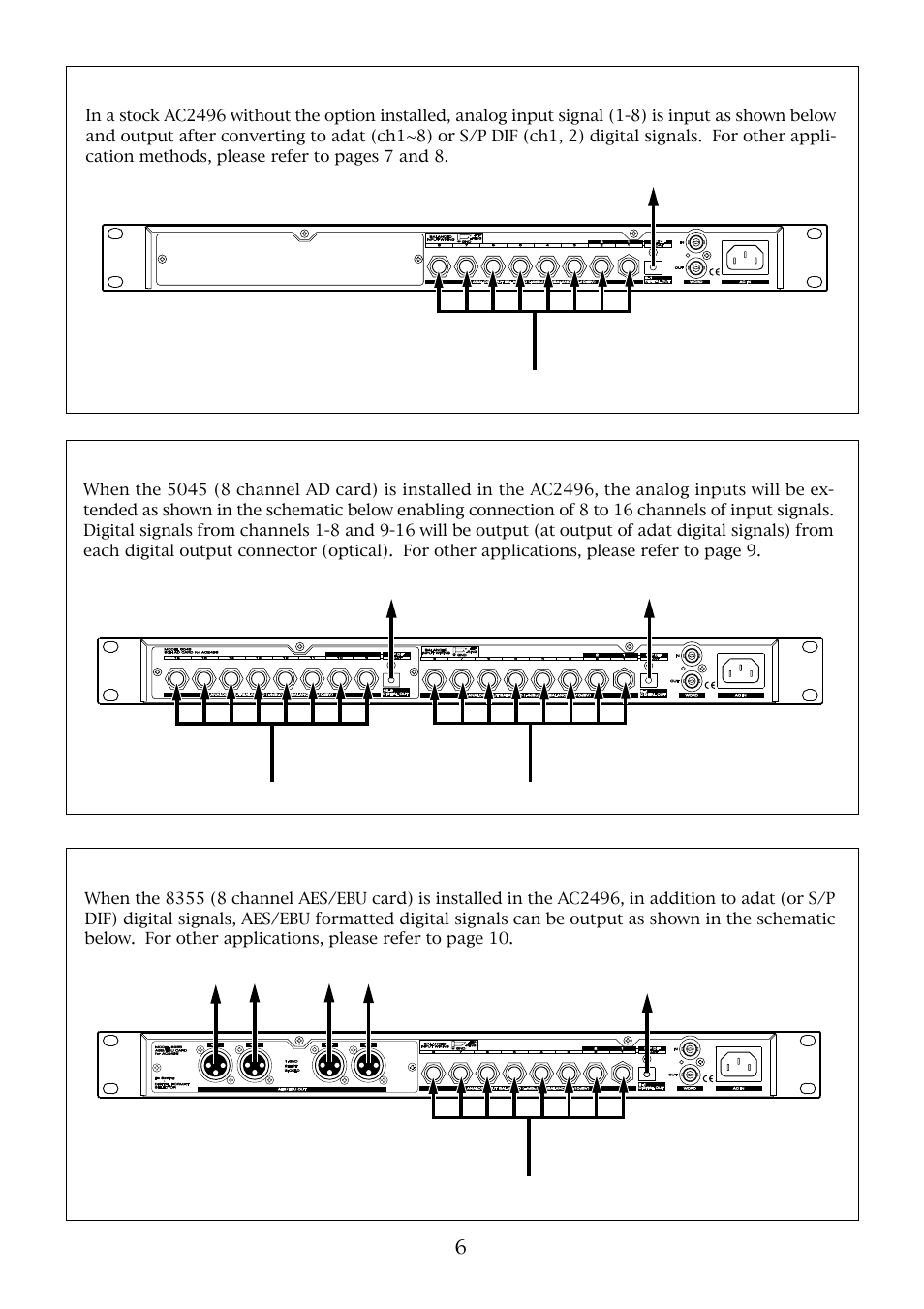 Ac2496 without the option installed | Fostex AC2496 User Manual | Page 6 / 12